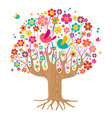 isolated spring time tree vector image