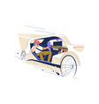 man in smart future autonomous auto vector image vector image