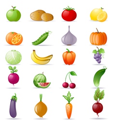Fruits and vegetables Royalty Free Vector Image