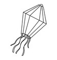 festive flying lantern icon on white background vector image
