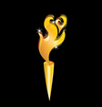 golden flame torch vector image vector image