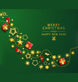 green christmas banner xmas background vector image vector image