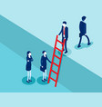 business person interact to achieve a common vector image vector image