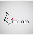 fox logo ideas design on background vector image