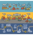 industrial sketch banner design vector image vector image