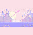 alien background with giant mushrooms vector image vector image