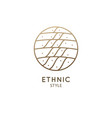 logo nature in linear style outline vector image
