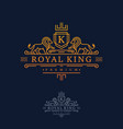 luxury royal lion king logo design inspiration vector image