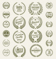 premium quality laurel wreath collection vector image