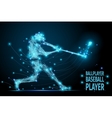 baseball ballplayer polygonal vector image vector image