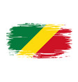 congolese flag brush grunge background vector image