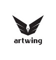 luxury pen with wings logo design graphic symbol vector image