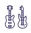 acoustic rock guitar icon in line art vector image