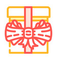 bow gift box color icon vector image vector image
