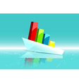 business ship as graph vector image vector image