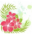 flower grunge background vector image