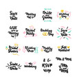 wedding hand drawn quotes vector image