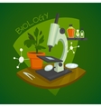 biology laboratory workspace design concept vector image vector image