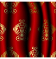 luxury red material with gold pattern vector image vector image