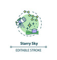 starry sky concept icon vector image