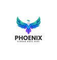 logo phoenix gradient colorful style vector image vector image