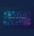 trick or treat line colored vector image
