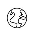 globe and earth planet web icons in line style vector image vector image