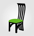 graphic of designer dining chair vector image