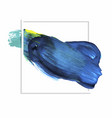 hand drawn paint stroke blue banner vector image vector image