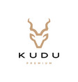 kudu head logo icon vector image