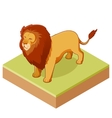 lion isometric icon2 vector image vector image