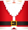 santa claus beard belt greating card template flat vector image