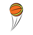 basketball balloon sketch vector image