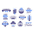 feliz dia del padre badges spanish lettering vector image
