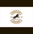 horse image in classic minimal style vector image