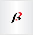 logo b black red icon letter symbol vector image