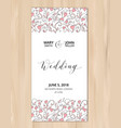 wedding card with hearts pattern background vector image vector image