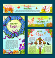 easter holiday cartoon banner poster template set vector image vector image