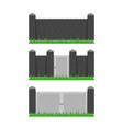 black stone bricks fence vector image vector image