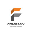 creative letter f with colorful combination logo vector image