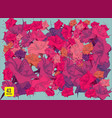 pattern animal and flower vector image vector image