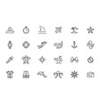 scuba diver line icon whale deep octopus vector image