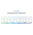 5 steps - infographic template vector image