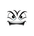 cartoon face gloat laugh angry emoji vector image