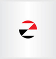 logo z red black icon letter logotype vector image