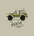 vintage hand drawn surfing car retro vector image vector image