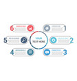 circle diagram with 6 elements vector image