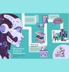 Ai generated flat compositions Royalty Free Vector Image