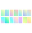 pastel gradient set beauty turquoise soft vector image vector image
