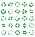 reusable arrows green recycle arrow recycling vector image